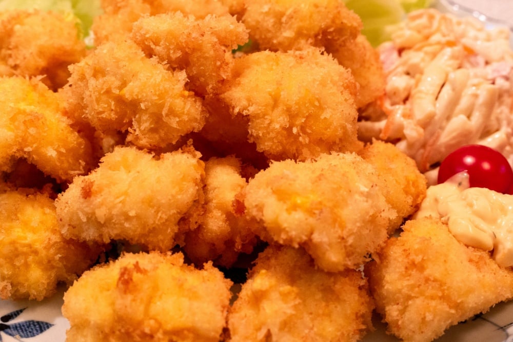 カマスのフライもジューシーで美味しい