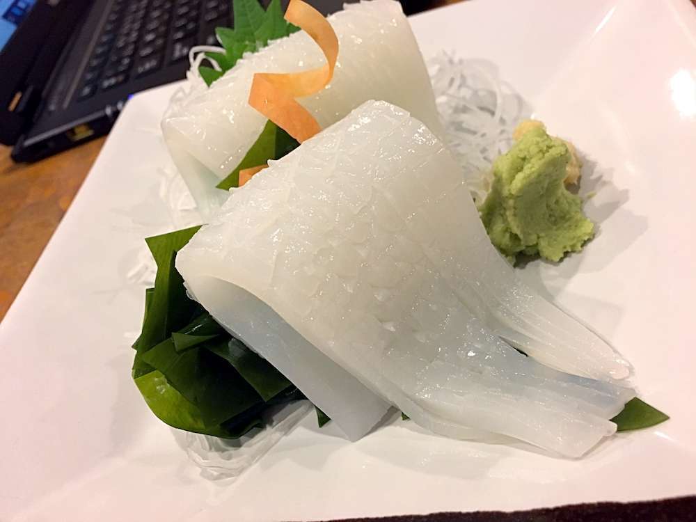 アオリイカの刺身